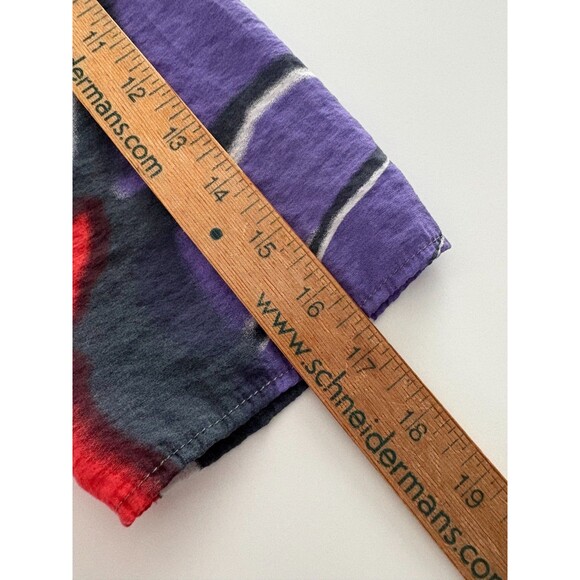 Yushi Tunic Top Size S Red Gray Lagenlook Flowy Artsy Wire Collar Lightweight - Picture 16 of 16